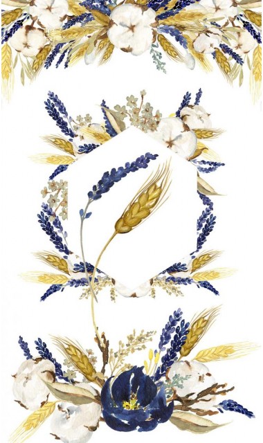 Trusou de botez traditional cu lavanda bumbac si spice de grau 2